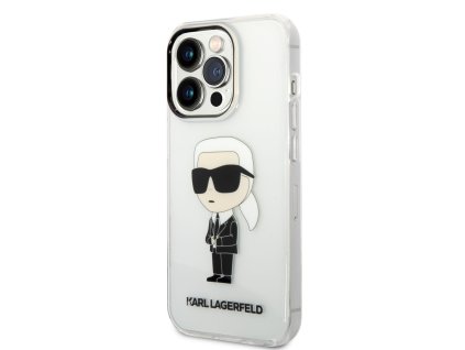 Karl Lagerfeld IML Ikonik NFT Zadní Kryt pro iPhone 14 Pro Transparent