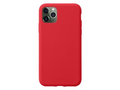 Ochranný silikonový kryt CellularLine SENSATION pro Apple iPhone 11 Pro, červený