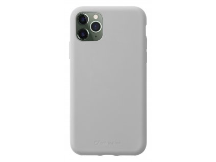 Ochranný silikonový kryt CellularLine SENSATION pro Apple iPhone 11 Pro, šedý