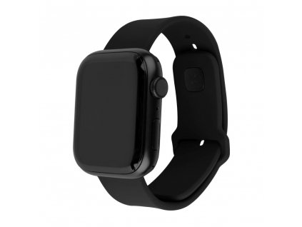 Set silikonových řemínků FIXED Silicone Sporty Strap pro Apple Watch 42/44/45mm, černý