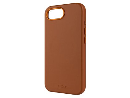 Kožený zadní kryt FIXED MagLeather s podporou MagSafe pro Apple iPhone 16e, hnědý
