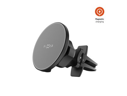 Držák s bezdrátovým nabíjením FIXED MagRound s podporou uchycení MagSafe, 15W, černý