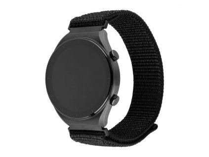 Nylonový řemínek FIXED Nylon Sporty Strap s Quick Release 22mm pro smartwatch, černý