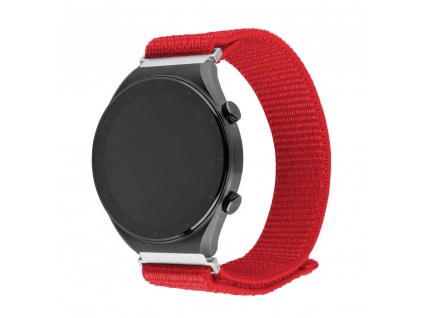 Nylonový řemínek FIXED Nylon Sporty Strap s Quick Release 22mm pro smartwatch, červený