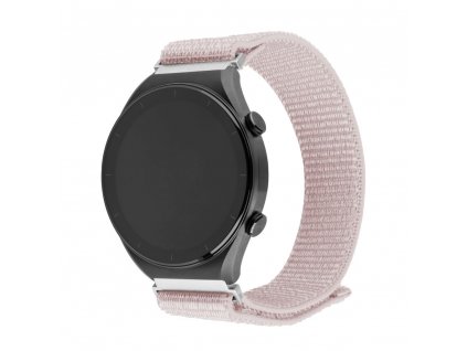 Nylonový řemínek FIXED Nylon Sporty Strap s Quick Release 22mm pro smartwatch, růžově zlatý