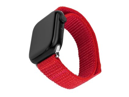 Nylonový řemínek FIXED Nylon Sporty Strap pro Apple Watch 42/44/45/46mm, červený
