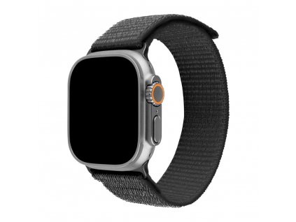 Nylonový řemínek FIXED Nylon Sporty Strap pro Apple Watch Ultra 49mm, tmavě šedý