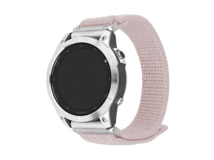 Nylonový řemínek FIXED Nylon Sporty Strap pro Garmin QuickFit 22mm, růžově zlatý