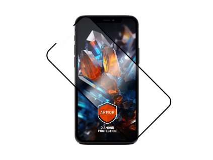 Ultra odolné tvrzené sklo FIXED Armor s Anti-dust aplikátorem a AR vrstvou pro Apple iPhone 13/13Pro/14/16e, černé