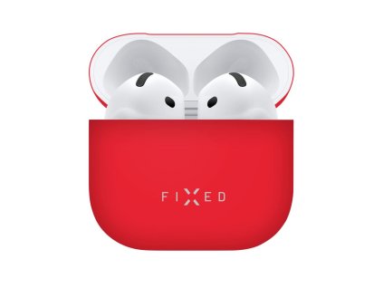 Ultratenké silikonové pouzdro FIXED Silky pro Apple AirPods 4, červené