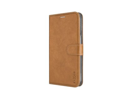 Pouzdro typu kniha FIXED Opus pro Apple iPhone 16e, hnědé