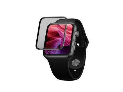 Ochranné tvrzené sklo FIXED 3D Full-Cover pro Apple Watch Series 7 41mm s aplikátorem, černé