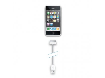 USB datový kabel CellularLine s konektorem Apple 30-pin, bílý, box