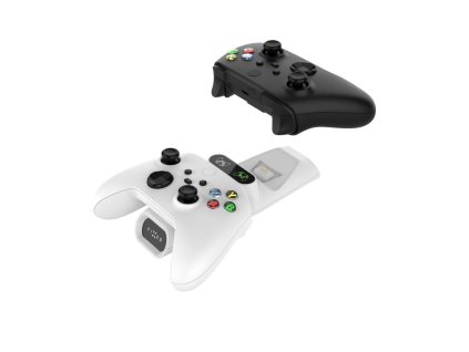 Dobíjecí stanice FIXED pro dva bezdrátové ovladače Xbox Series S, X a One, bílá