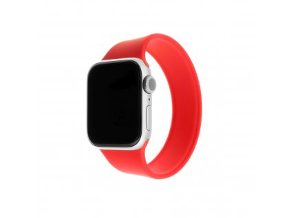 Elastický silikonový řemínek FIXED Silicone Strap pro Apple Watch 42/44/45/49mm, velikost S, červený