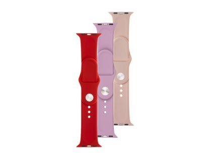 3x set silikonových řemínků FIXED Silicone Strap pro Apple Watch 42/44/45/46/49mm v různých barvách, variace 2