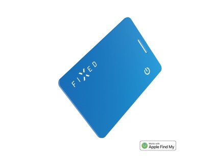 Smart tracker FIXED Tag Card 2 s podporou Find My, bezdrátové nabíjení, modrý
