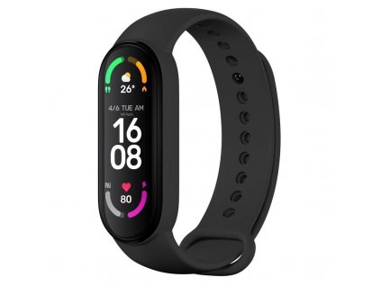 Silikonový řemínek FIXED Silicone Strap pro Xiaomi Mi Band 5/ Mi Band 6, černý