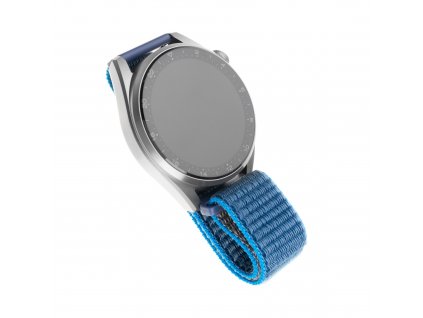 Nylonový řemínek FIXED Nylon Strap s Quick Release 22mm pro smartwatch, temně modrý