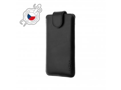 Kožené pouzdro FIXED Posh, velikost 4XL+, černé