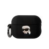 Karl Lagerfeld 3D Logo NFT Karl Head Silikonové Pouzdro pro Airpods Pro 2 Black