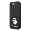 Karl Lagerfeld Liquid Silicone Choupette NFT Zadní Kryt pro iPhone 14 Pro Black