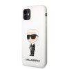 Karl Lagerfeld Liquid Silicone Ikonik NFT Zadní Kryt pro iPhone 11 White