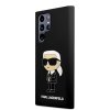 Karl Lagerfeld Liquid Silicone Ikonik NFT Zadní Kryt pro Samsung Galaxy S23 Ultra Black