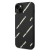 Karl Lagerfeld PU Grained Leather Logomania Zadní Kryt pro iPhone 14 Plus Black