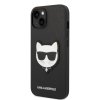 Karl Lagerfeld PU Saffiano Choupette Head Zadní Kryt pro iPhone 14 Plus Black