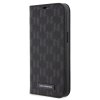 Karl Lagerfeld PU Saffiano Monogram Book Pouzdro pro iPhone 14 Black