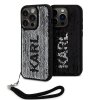 Karl Lagerfeld Sequins Reversible Zadní Kryt pro iPhone 15 Pro Black/Silver