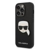 Karl Lagerfeld PU Saffiano Karl Head Zadní Kryt pro iPhone 14 Pro Max Black