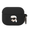 Karl Lagerfeld 3D Logo NFT Karl Head Silikonové Pouzdro pro Airpods Pro Black