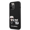 Karl Lagerfeld and Choupette Liquid Silicone Zadní Kryt pro iPhone 13 Pro Black