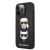 Karl Lagerfeld PU Saffiano Karl and Choupette Heads Kryt pro iPhone 13 Pro Black