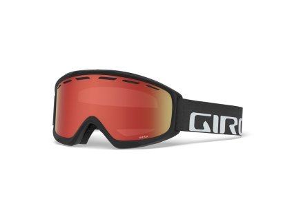 GIRO Index Black Wordmark Amber Scarlet 1