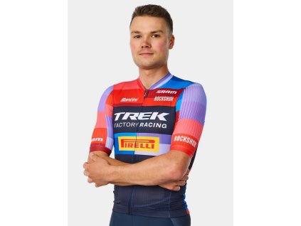 cyklistický dres santini trek segafredo replica modrý 1