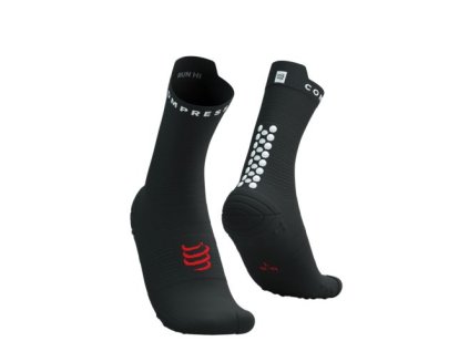 běžecké ponožky compressport pro racing socks v4.0 ruh hign black white