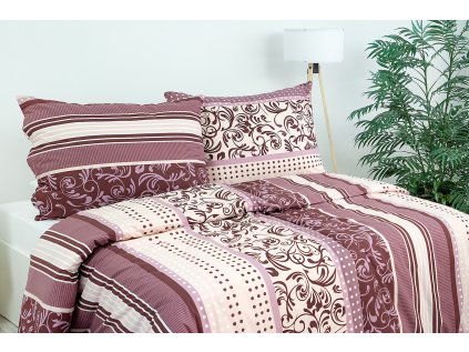 Povlak na polštář bavlněný Stanex Miranda bordó (LS287), 40 x 40 cm, Zip
