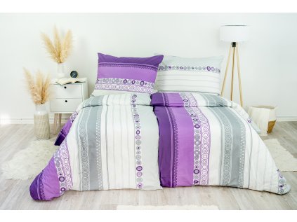 Ložní povlečení bavlněné Stanex Brigita (LS254), 140 x 220 + 90 x 70, Zip