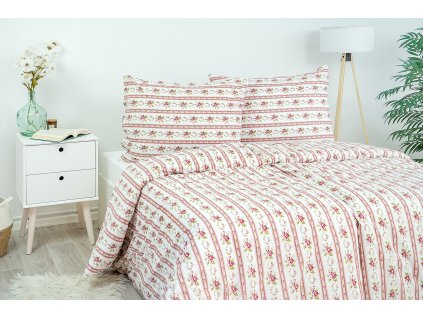 Povlak na polštář bavlněný Stanex retro růžové (LS248), 90 x 70 cm, Zip