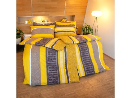 Ložní povlečení bavlněné Stanex Karina (LS179), 140 x 220 + 90 x 70, Knoflíkové