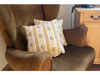 Povlak na polštář bavlněný Stanex retro béžové (LS250), 40 x 40 cm, Knoflíkové