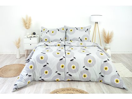Ložní povlečení krepové Stanex pampeliška (LS148), 140 x 220 + 90 x 70, Knoflíkové