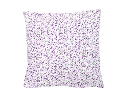Povlak na polštář krepový Stanex kvítek-pruh fialový (LS196), 40 x 40 cm, Zip