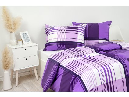 Povlak na polštář krepový Stanex Sofie fialová (LS278), 40 x 40 cm, Zip