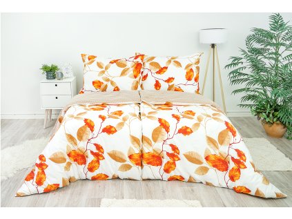 Ložní povlečení krepové Stanex podzim (LS239), 140 x 220 + 90 x 70, Zip