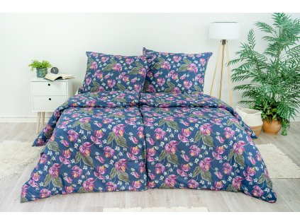 Ložní povlečení krepové Stanex Lyra (LS271), 140 x 220 + 90 x 70, Zip