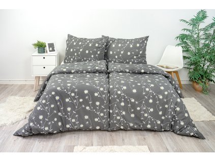 Ložní povlečení krepové Stanex kopretiny (LS294), 140 x 220 + 90 x 70, Zip